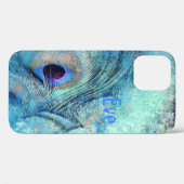 Peacock veer marmeren blauw blauwgroen paarse Case-Mate iPhone case (Achterkant (horizontaal))