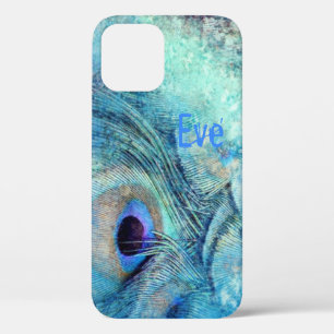 Peacock veer marmeren blauw blauwgroen paarse Case-Mate iPhone case