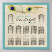 Peacock Veer Ontvangingstabel Poster (Voorkant)