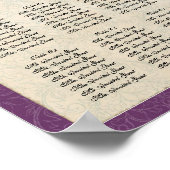 Peacock Veer Ontvangingstabel Poster (Hoek)