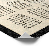 Peacock Veer Ontvangingstabel Poster (Hoek)