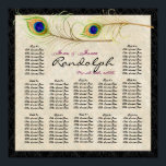 Peacock Veer Ontvangingstabel Poster<br><div class="desc">Deze opvangtabel met zitplaatsen voor toegewezen zitplaatsen is ontworpen om te coördineren met alle Peacock Feathers Wedding Ensemble. Eenvoudig aan te passen, typt u eenvoudig de namen van uw gast in het verstrekte gebied. U kunt lijsten schrappen, namen toevoegen en dingen gemakkelijk bewegen rond. COLOR PALETTE: zwart, tan, crème, goud,...</div>