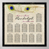 Peacock Veer Ontvangingstabel Poster (Voorkant)