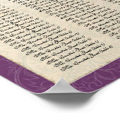 Peacock Veer Ontvangingstabel Poster (Hoek)