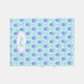 Peacock veer ovaal patroon paarse benoemde deken (Voorkant (Horizontaal))