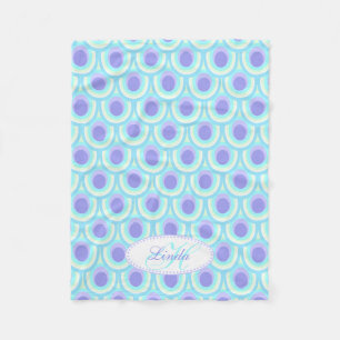 Peacock veer ovaal patroon paarse benoemde deken