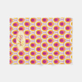 Peacock veer ovaal patroon roze genoemd deken (Voorkant (Horizontaal))