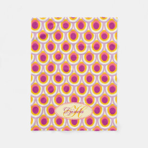 Peacock veer ovaal patroon roze genoemd deken