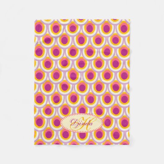 Peacock veer ovaal patroon roze genoemd deken (Voorkant)