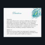 Peacock Veer Tussenvoegsel Informatiekaartje<br><div class="desc">HELPFUL HINT voltooi de sjabloon (vul tekst in en upload foto's) EERST. Als u om het even welke lay-outveranderingen zou willen aanbrengen en/of tekst/afbeeldingen toevoegen, klik "pas het aan"NA het invullen van de sjabloon. Controleer alle zijden van dit ontwerp voordat u uw bestelling verzendt. Wat u op het scherm ziet,...</div>