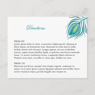 Peacock Veer Tussenvoegsel Informatiekaartje