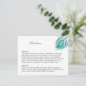 Peacock Veer Tussenvoegsel Informatiekaartje (Staand voorkant)