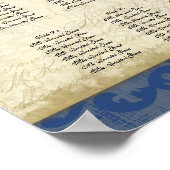 Peacock Veer Zeemacht Tabel Zittekaart Poster (Hoek)