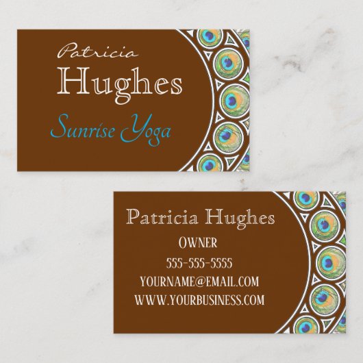 Peacock-veergrens Visitekaartje (Voorkant / Achterkant)