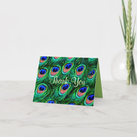 Peacock veren_ bedankkaart (Voorkant)