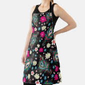 Peacock veren borduurwerk naadloos patroon schort (Insitu)