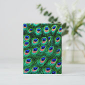 Peacock veren_ briefkaart (Staand voorkant)