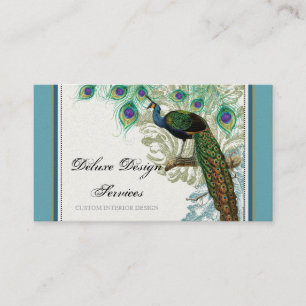 Peacock, veren - elegante Visitekaartjes