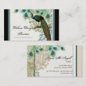  Peacock, veren - elegante Visitekaartjes (Voorkant / Achterkant)