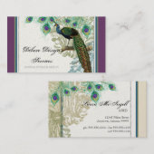  Peacock, veren - elegante Visitekaartjes (Voorkant / Achterkant)