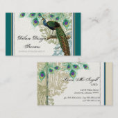  Peacock, veren - elegante Visitekaartjes (Voorkant / Achterkant)