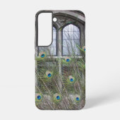 Peacock veren en gotische ramen samsung galaxy hoesje (Achterkant)