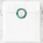 Peacock veren exotische wilde Waterverf dank u Ronde Sticker (Tas)