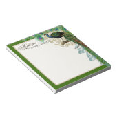  Peacock, veren in Etchings Swirl Antiek Notitieblok (Schuin)