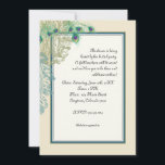 Peacock, veren in Etchings - Uitnodiging<br><div class="desc">Deze moderne en geavanceerde uitnodiging heeft een rijke en elegante hedendaagse aantrekkingskracht. Creëer met een selectie van kunstelementen die in een vers nieuw ontwerp door Audrey Jeanne Roberts zijn gecompileerd. De etchings- en sierelementen van de printer bieden een prachtige en tijdloze kwaliteit voor deze delicate achtergrond. Een regale pauw zit...</div>