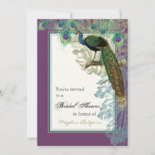 Peacock, veren in Etchings - Uitnodiging (Achterkant)