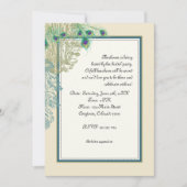 Peacock, veren in Etchings - Uitnodiging (Voorkant)