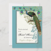 Peacock, veren in Etchings - Uitnodiging (Achterkant)