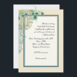 Peacock, veren in Etchings - Uitnodiging<br><div class="desc">Deze moderne en geavanceerde uitnodiging heeft een rijke en elegante hedendaagse aantrekkingskracht. Creëer met een selectie van kunstelementen die in een vers nieuw ontwerp door Audrey Jeanne Roberts zijn gecompileerd. De etchings- en sierelementen van de printer bieden een prachtige en tijdloze kwaliteit voor deze delicate achtergrond. Een regale pauw zit...</div>