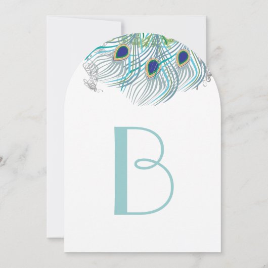 Peacock  veren kaart (Achterkant)