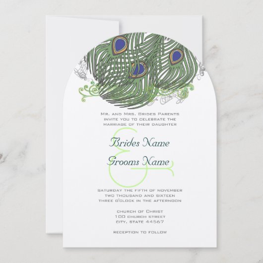 Peacock  veren kaart (Voorkant)