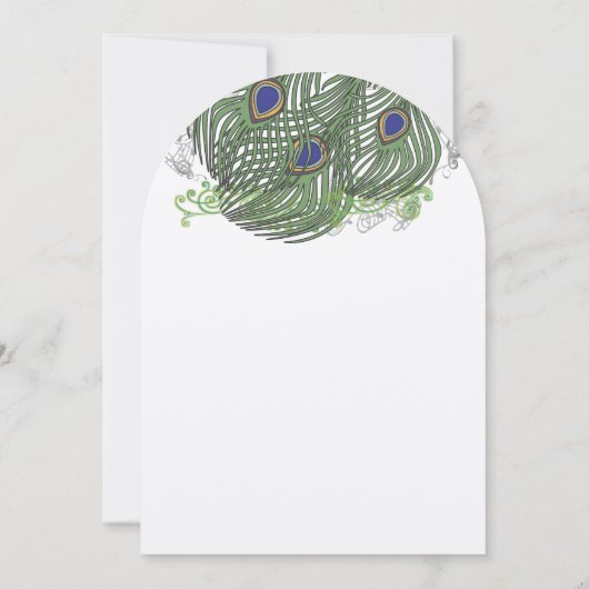 Peacock  veren kaart (Achterkant)