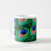 Peacock veren_ koffiemok (Voorkant links)