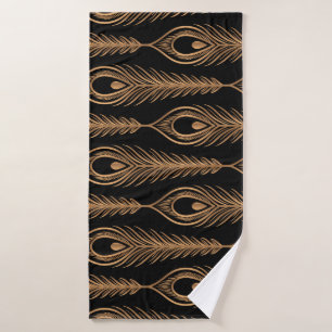 Peacock veren, luxe oosterse patroon. badhanddoek