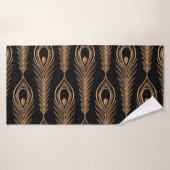 Peacock veren, luxe oosterse patroon. badhanddoek (Badhanddoek)