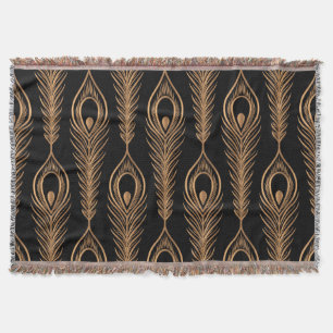 Peacock veren, luxe oosterse patroon. deken