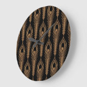 Peacock veren, luxe oosterse patroon. grote klok (Hoek)