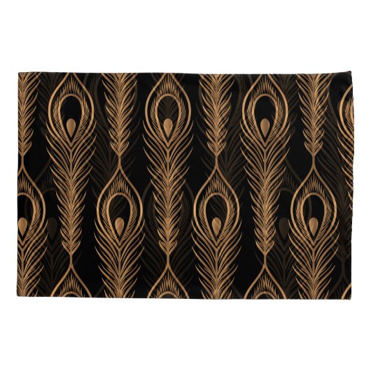 Peacock veren, luxe oosterse patroon. kussensloop (Achterkant)