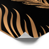 Peacock veren, luxe oosterse patroon. poster (Hoek)