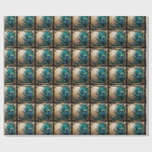 Peacock veren luxe pluim bruiloft verjaardag cadeaupapier (Vlak)