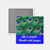 Peacock veren_ magneet (Voorkant / Achterkant)