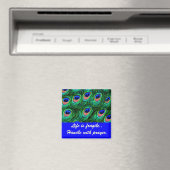 Peacock veren_ magneet (Insitu (Vaatwasser))