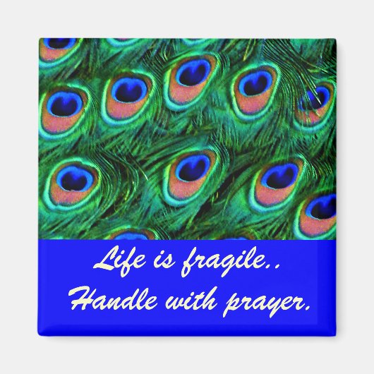 Peacock veren_ magneet (Voorkant)