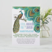 Peacock  veren met Peacock Kaart (Staand voorkant)