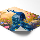 Peacock Veren Mooie Bloemen Dier Poster (Hoek)