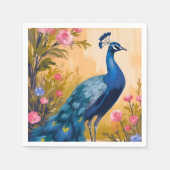 Peacock Veren Mooie Bloemen Dier Servet (Voorkant)